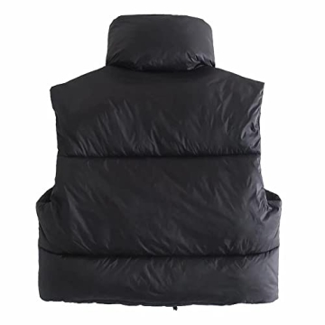 KEOMUD Women's Lightweight Winter Crop Vest Padded Gilet