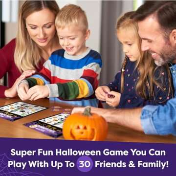 Halloween Games For Kids Party - Halloween Bingo - Fun Game For Up To 30 Players - Halloween Kids Cr...