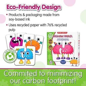 The Learning Journey: My First Match It - Monster Match - Puzzle Games for Toddlers - 15 Self-Correcting Matching Picture Game - Award Winning Toys