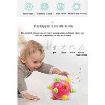 YMDLY Toys Toddler Baby Bouncing Sensory Ball - Sturdy Durable Crawling Ball Toy Fun Learning Ball T...