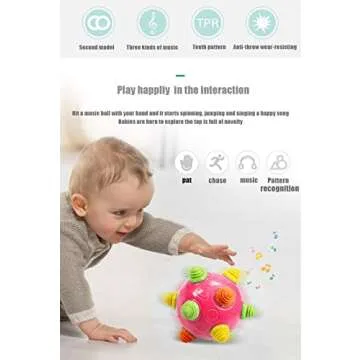 YMDLY Toys Toddler Baby Bouncing Sensory Ball - Sturdy Durable Crawling Ball Toy Fun Learning Ball T...