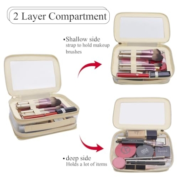DIYOOHOMY Clear Makeup Bag with Double Sided Storage