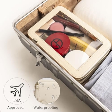 DIYOOHOMY Clear Makeup Bag with Double Sided Storage