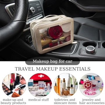 DIYOOHOMY Clear Makeup Bag with Double Sided Storage