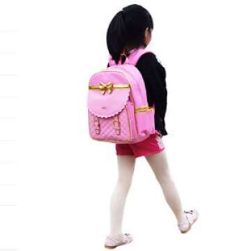 Children Princess Waterproof PU Backpack for Elementary School Girls