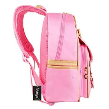 Children Princess Waterproof PU Backpack for Elementary School Girls