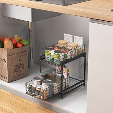 LIDYUK Under Sink Organizer - 2-Tier Storage Solution