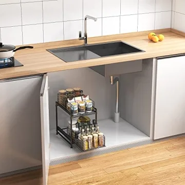 LIDYUK Under Sink Organizer - 2-Tier Storage Solution