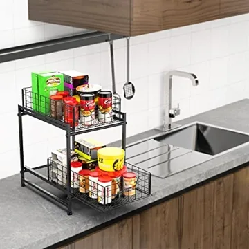 LIDYUK Under Sink Organizer - 2-Tier Storage Solution
