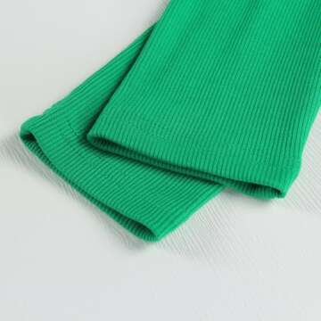 Trendy Artfish Women's Knit Long Sleeve Crop Top