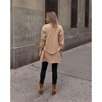 Golden Sand Tie-Front Utility Jacket for Women - The Drop