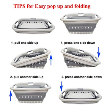 SAMMART 41L Collapsible Laundry Basket - Space-Saving Design