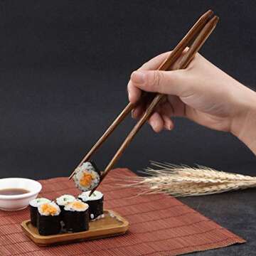 Natural Wood Chopstick Set 5 Pairs Gift Set