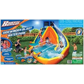 Banzai Sidewinder Falls Inflatable Kids Water Park for Summer Fun