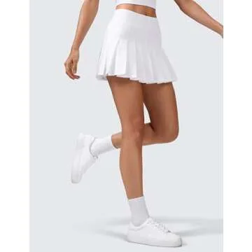 CRZ YOGA Women's Cute Pleated High Waisted Skirt