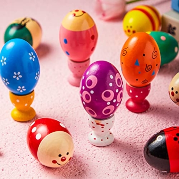 JOYIN Wooden Egg Shakers for Easter Fun and Play