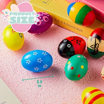 JOYIN Wooden Egg Shakers for Easter Fun and Play