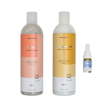 Mounia Hair Care System - Shampoo, Conditioner & Serum Backed by Science - Clean Ingredients Provide...