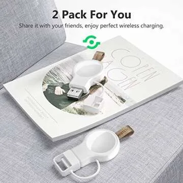 𝟐𝟎𝟐𝟒 𝐔𝐩𝐠𝐫𝐚𝐝𝐞𝐝 for Apple Watch Wireless Charger 2 Pack, Portable iWatch Charger, Travel Cordless Charger, Magnetic Wireless Charging Compatible for Apple Watch 10/Ultra/9/8/7/6/5/4/3/2/1/SE