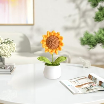 Sunflower Crochet Flower for Home Decor & Car