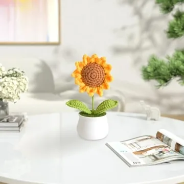 Sunflower Crochet Flower for Home Decor & Car