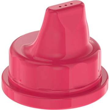 Lifefactory Sippy Caps for 4-Ounce and 9-Ounce BPA-Free Glass Baby Bottles, Raspberry, 2 Count