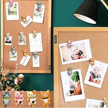 30 pcs Cute Cat Creative Push Pin Cute Decorative Thumbtacks Photo Memo Note Drawing Multi-Functional Pushpin Home Office Teacher Personal Organization Supplies