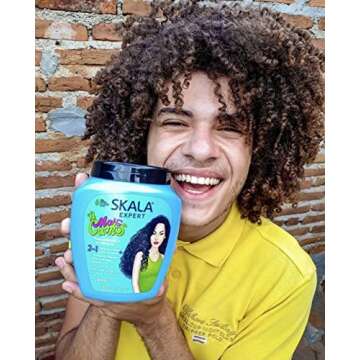 SKALA Mais Cachos Hair Type 3ABC - Eliminate Anti Frizz, For Curly Hair -2 in 1 Conditioning Treatment Cream and Cream To Comb 100% VEGAN 35.2 Oz (1 Pack)