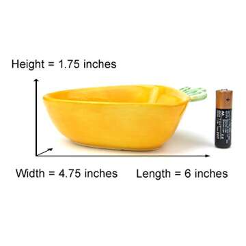 Alfie Pet Ceramic Food and Water Bowl Set - Bunny & Carrot Design for Small Animals