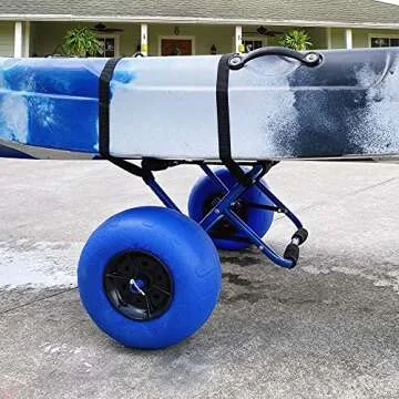Newcod Kayak Cart: Durable Kayak Dolly with 12-Inch Large Beach Wheels for Easy Transport