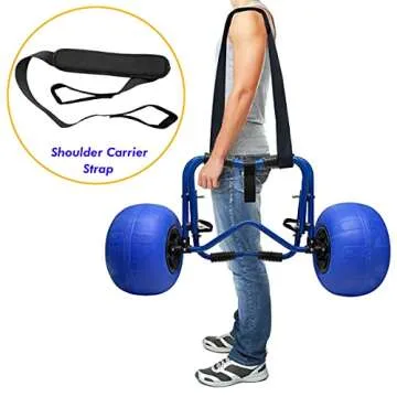Newcod Kayak Dolly with 12-Inch Balloon Wheels for Beaches