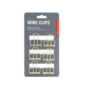 Elegant Kikkerland Gold Wire Clips for Stylish Organization