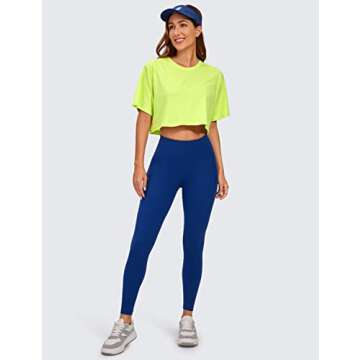 CRZ YOGA Bright Verdancy Pima Crop Top - Women's Workout