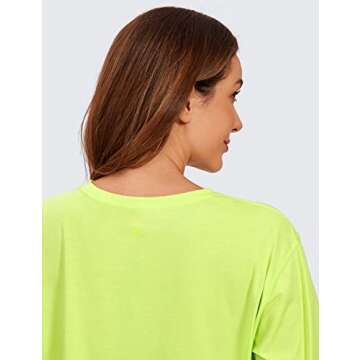 CRZ YOGA Bright Verdancy Pima Crop Top - Women's Workout