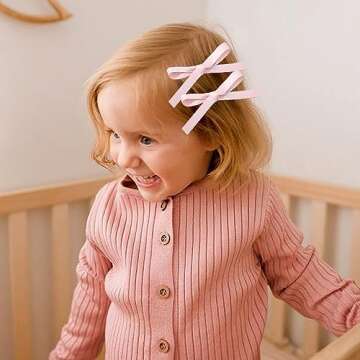 SALOCY Hair Bow Clips for Women Girls, 4 PCS Hair Ribbon Clips with Long Tail Tassel Design for DIY Hairstyles, Pink