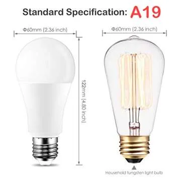 Yangcsl LED Light Bulbs 85W Equivalent 1200lm, RGB Color Changing Light Bulb, 6 Moods - Memory - Sync - Dimmable, A19 E26 Screw Base, Timing Remote Control Included (Pack of 4)