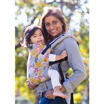 Tula Ergonomic Carrier, Message in A Bottle-Standard Size(Baby), 15-45 pounds (Standard, Shenandoah)