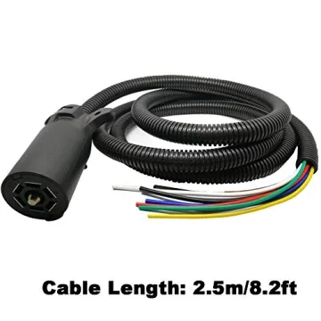 NEWSUN® 8.2ft RV-Ready 7-Way Plug Cord Wiring Harness
