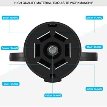 NEWSUN® 8.2ft RV-Ready 7-Way Plug Cord Wiring Harness