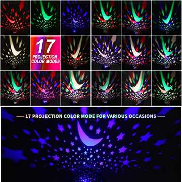 SCOPOW Star Projector Night Light for Kids Rotating Night Light on Ceiling Glow in The Dark for Bedroom Decor Starry Sky LED Lamp with Timer, Birthday Gifts Toys for Baby Toddler Girls Boys