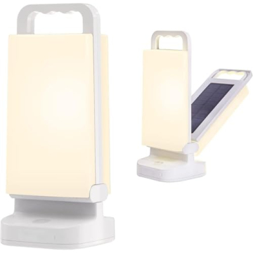 Lepwings Camping Lantern, Solar Lanterns, 6000mAh Rechargeable Light 2-in-1 Dimmable Outdoor Waterpr...