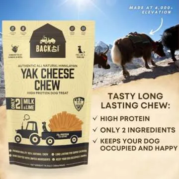 Yak Cheese Himalayan Dog Chews – Long-Lasting Natural Chews for Aggressive Chewers – 2-Ingredien...