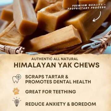 Yak Cheese Dog Chews - Healthy, Odorless & Long-Lasting Treats