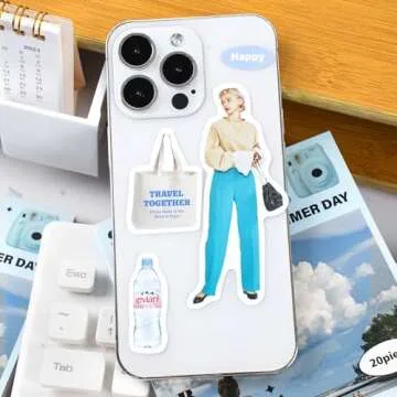 Sticker Book for Adults,Washi Stickers for Journaling 20 Sheets Ephemera Sticker Book for Bullet Junk Journal Supplies 260pcs People Flowers Quotes Vintage Scrapbooking Stickers Set for Art Craft