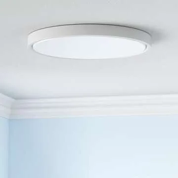 Ocioc LED Flush Mount Ceiling Light, 8.9inch 18W 5000K, Slim Round Surface Mount Lighting Fixture fo...
