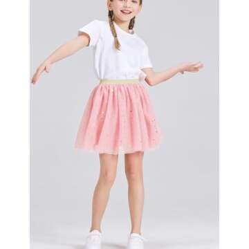 DaniChins Layered Tutu Skirts for Girls - Comfortable & Colorful
