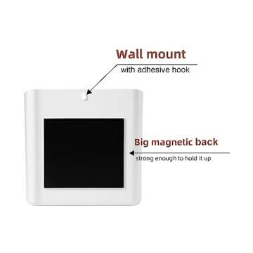 SUBEKYU Magnetic Lint Bin for Laundry Room, Small Waste Bin or Laundry Storage Container for Hanging on Dryer/Washer/Wall, 0.85 Gallon, White