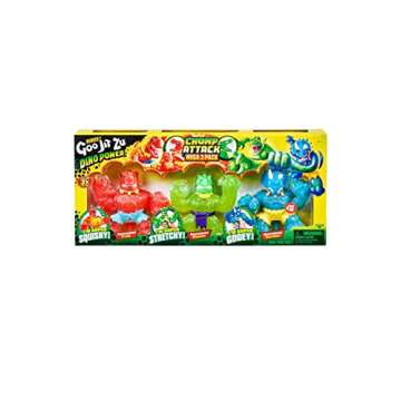 Goo Jit Zu Dino Power Mega 3-Pack: Superhero Squishy Dinosaur Figures, MOY41257