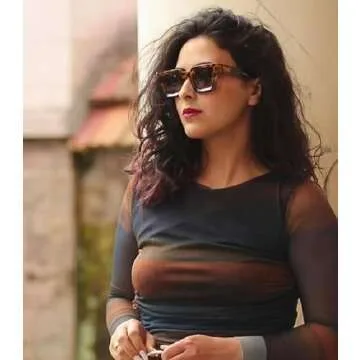 FEISEDY Retro 90s Square Sunglasses for Women Men Trendy Chunky Rectangle Sunglasses UV400 Protection B2385