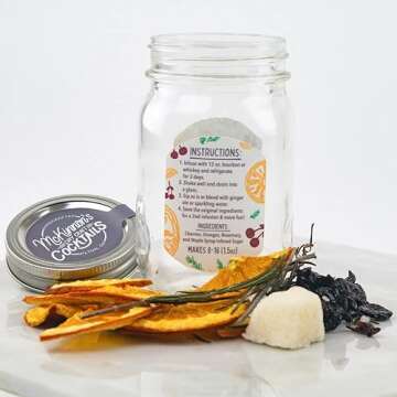 McKinnon’s Dry Craft Cocktails Dehydrated Fruits and Herbs, DIY Mixology, Infusion Kit, Mason Jar ...